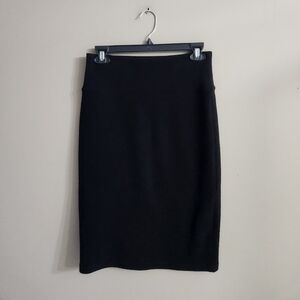 Cassie Black Crepe Pencil Skirt